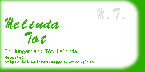melinda tot business card